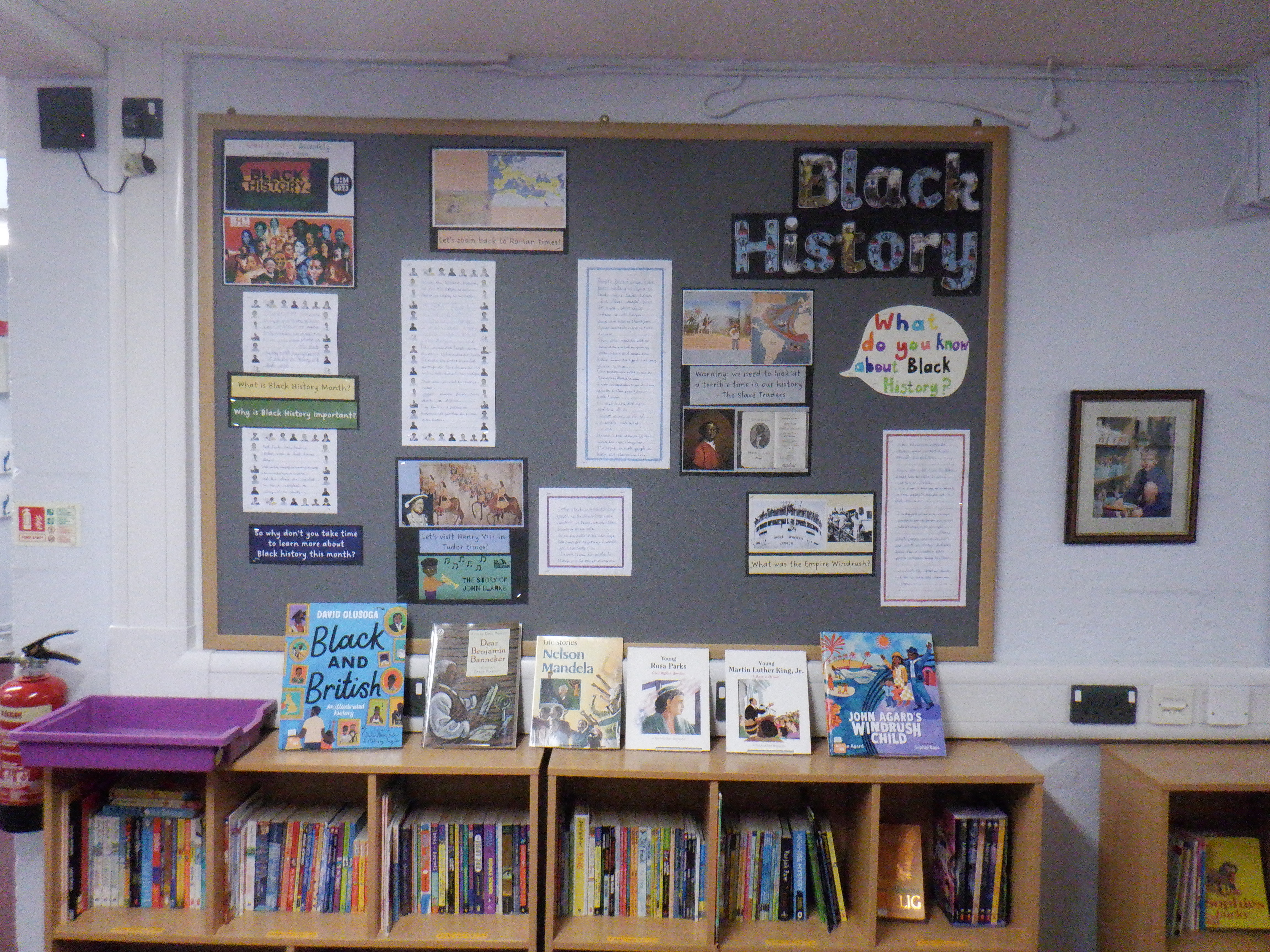 Class 2 Black History Month Display (linked to our class assembly)