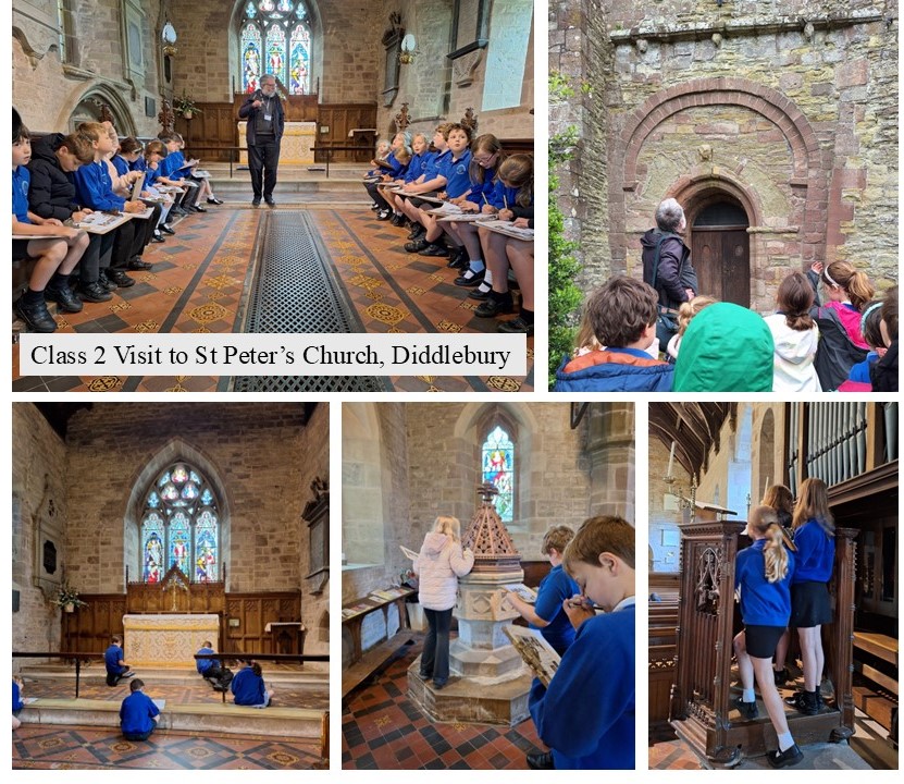 Class 2 RE Sacred Places visit to St Peter's Church with Father John